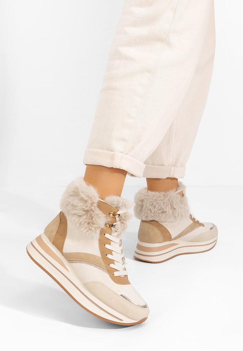 Sneakers donna invernali Mariah beige