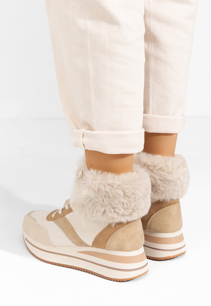 Sneakers donna invernali Mariah beige