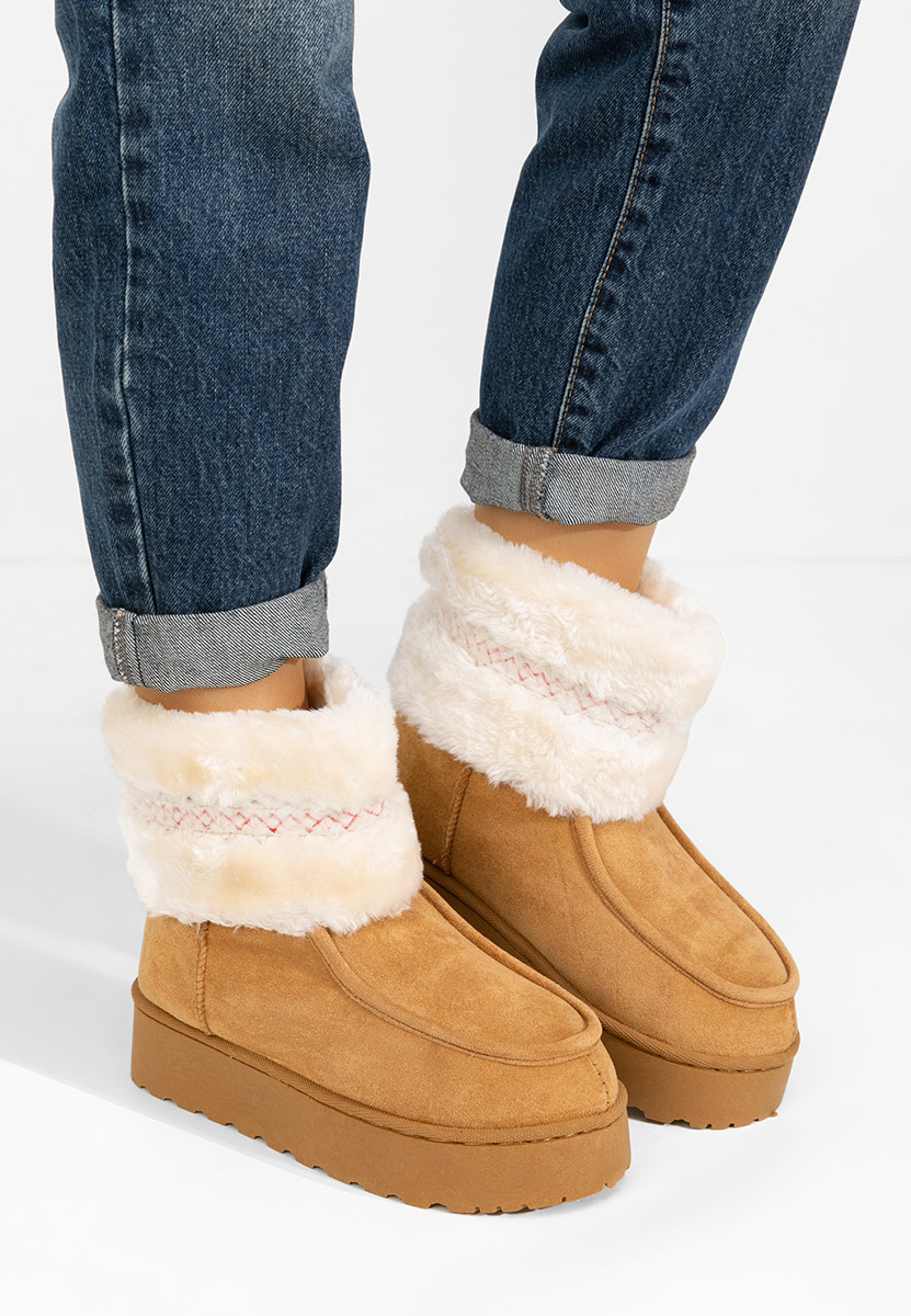 Stivaletti con plateau Rosalyn camel