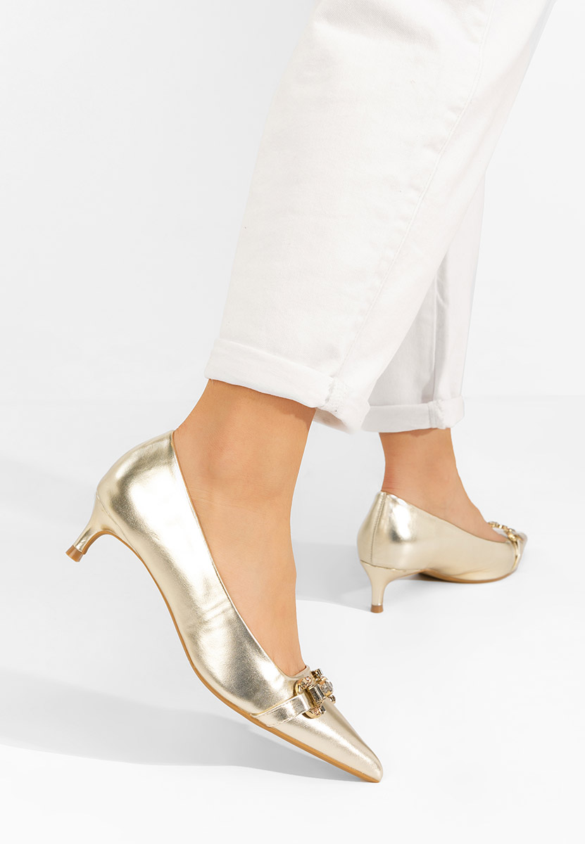 Décolleté tacco a spillo Treva oro