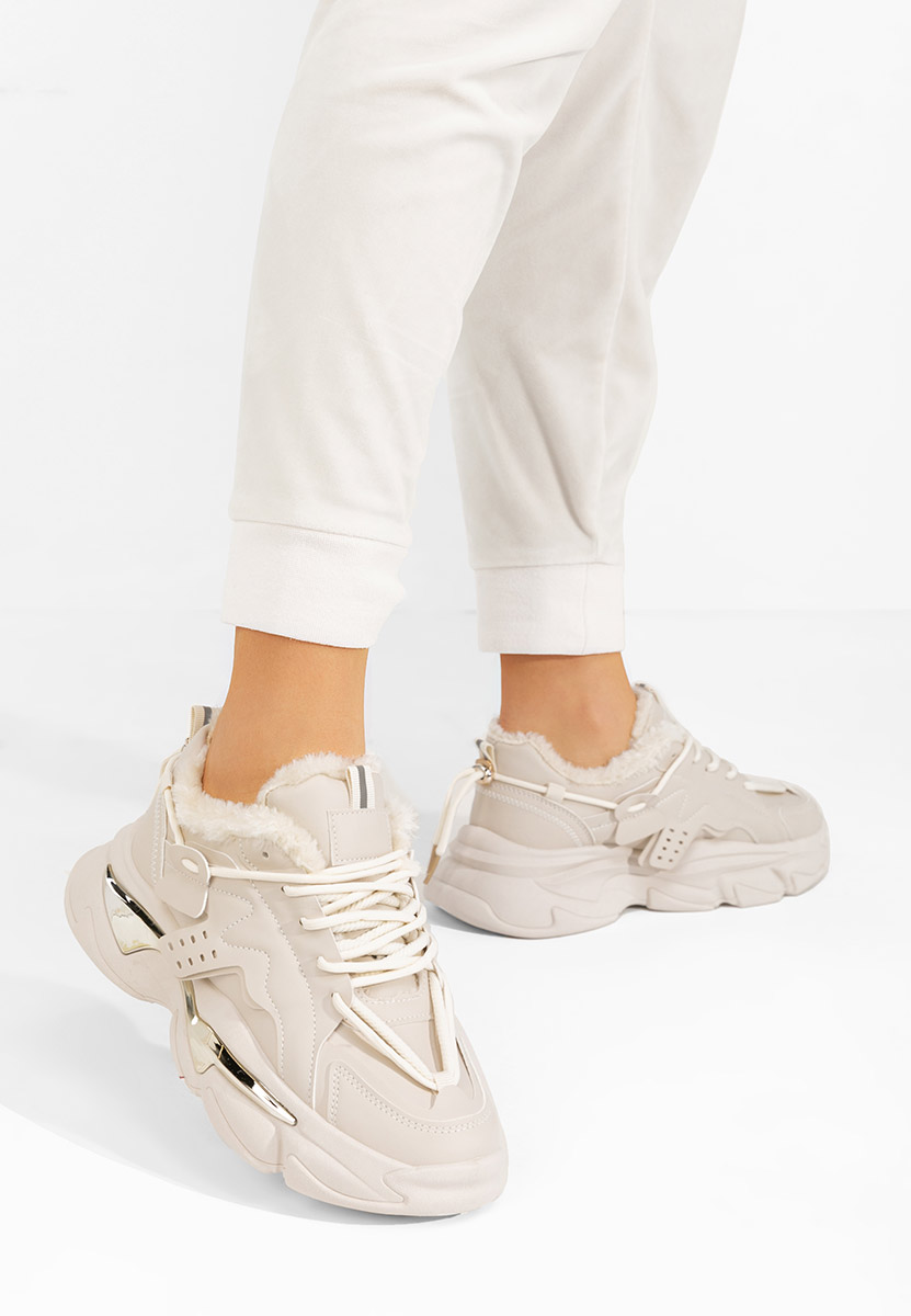 Sneakers donna invernali Kabani beige