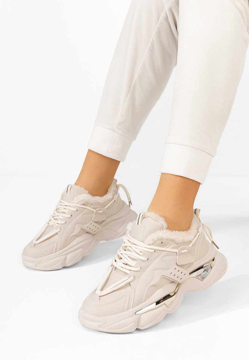 Sneakers donna invernali Kabani beige