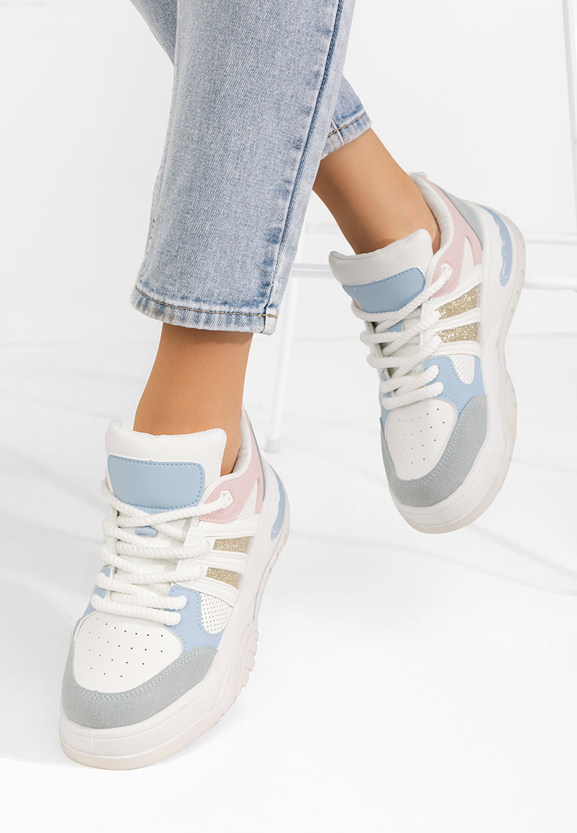 Sneakers con zeppa Marline blu
