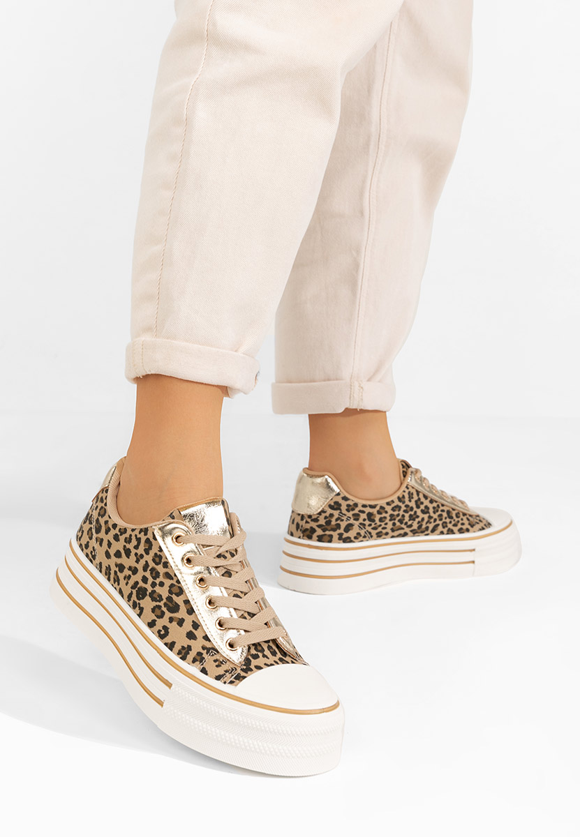 Scarpe da ginnastica con piattaforma Lorraine leopardi