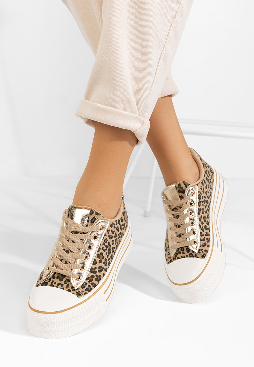 Scarpe da ginnastica con piattaforma Lorraine leopardi