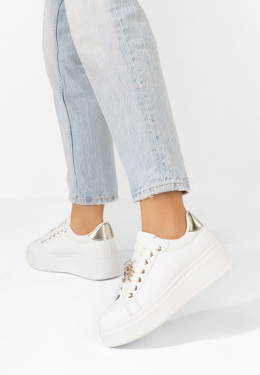 Sneakers con plateau Ralia bianchi