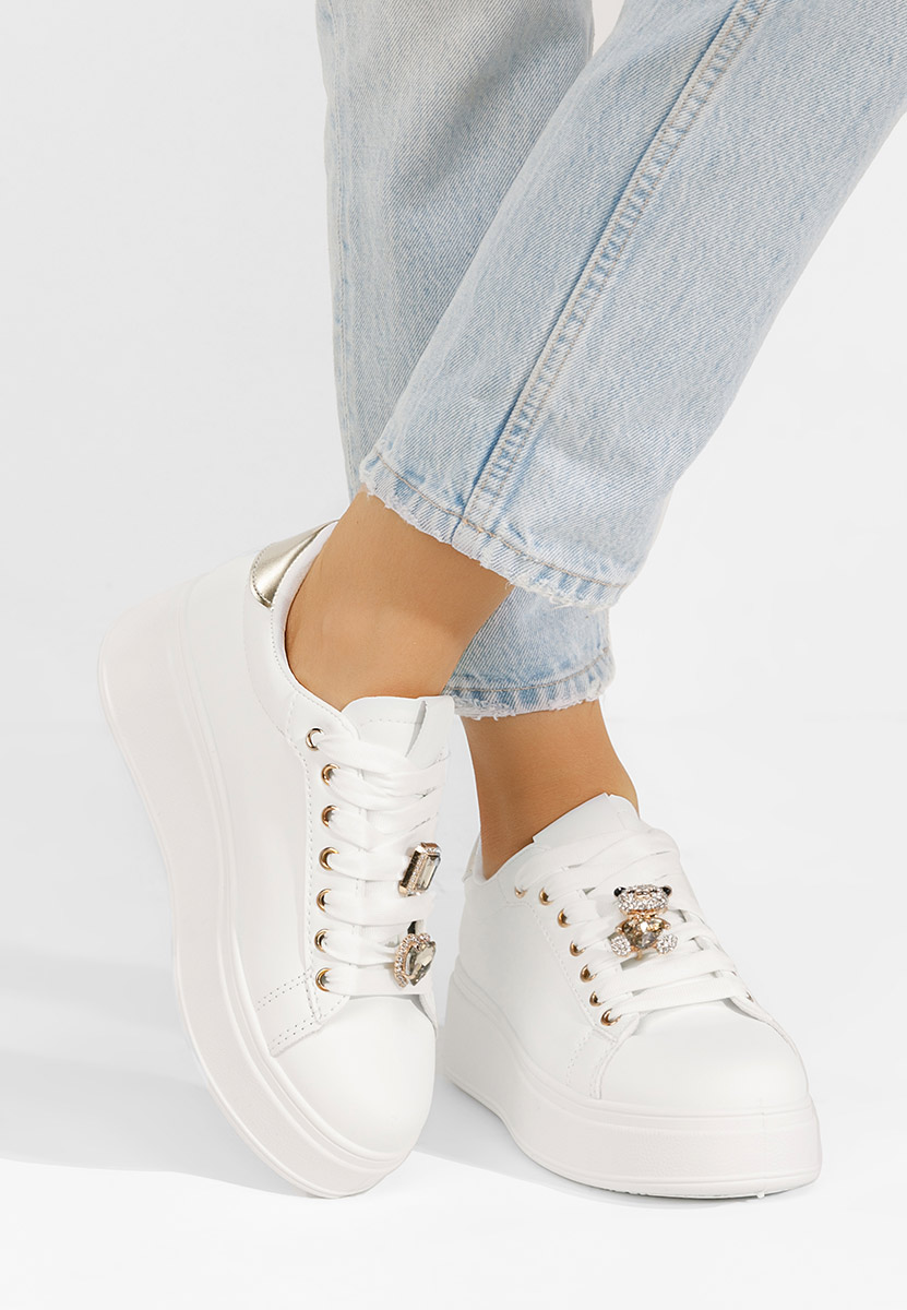 Sneakers con plateau Ralia bianchi
