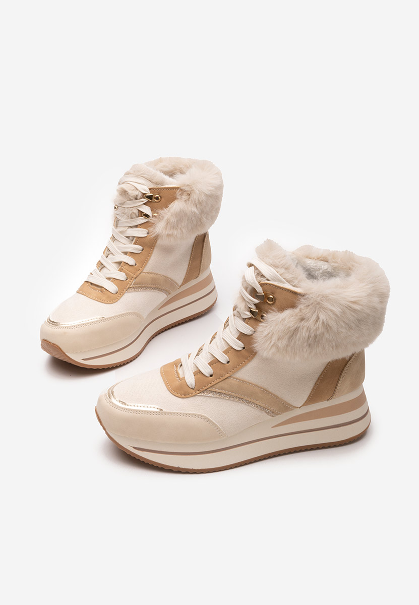 Sneakers donna invernali Mariah beige