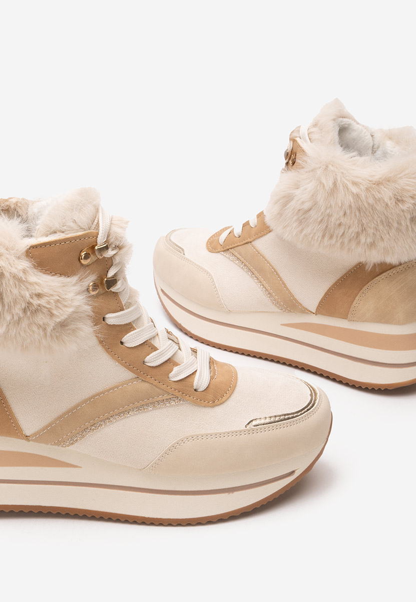 Sneakers donna invernali Mariah beige