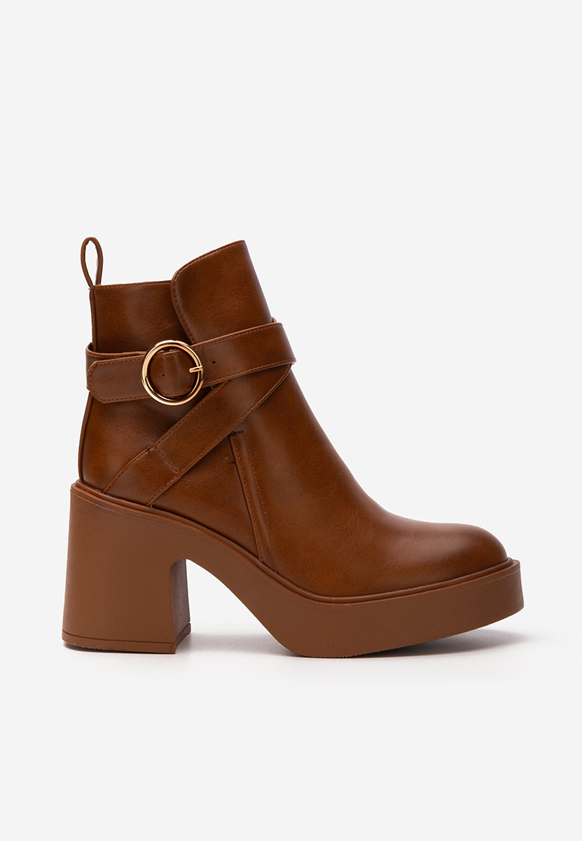 Stivaletti con tacco Maryann camel