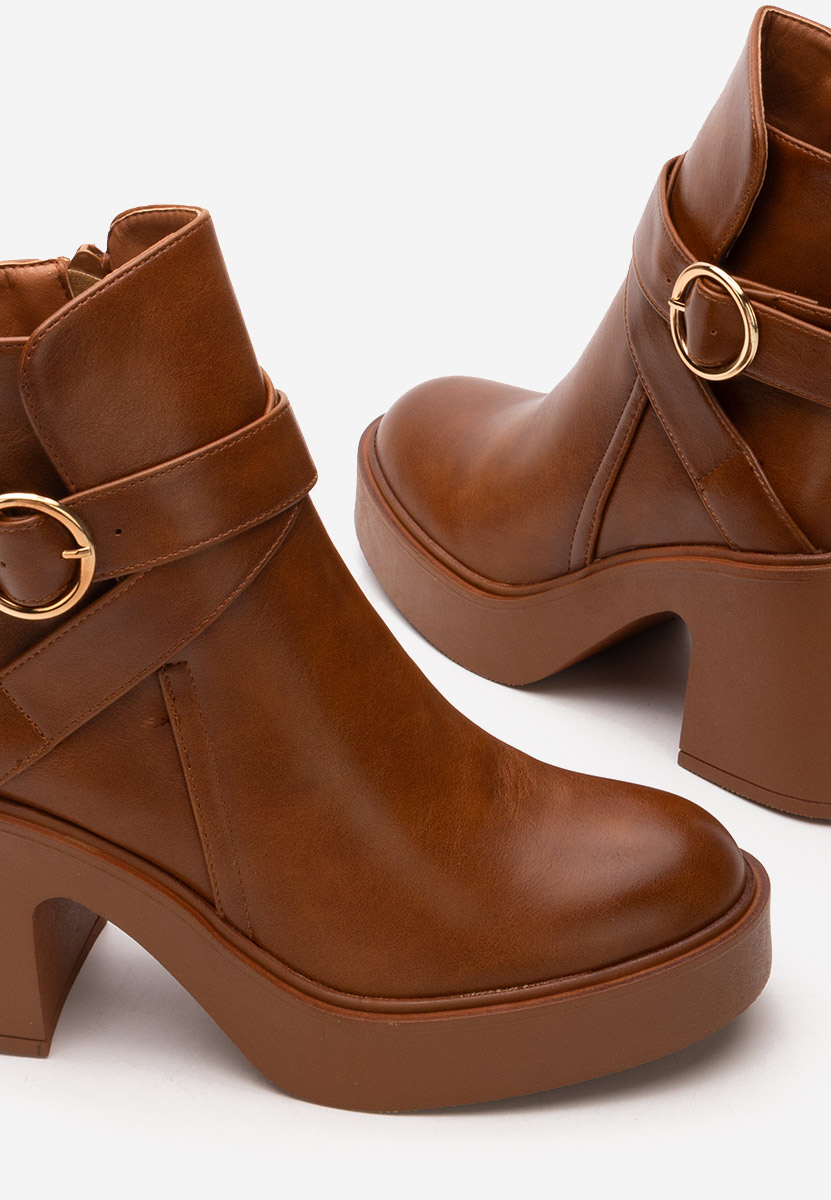 Stivaletti con tacco Maryann camel