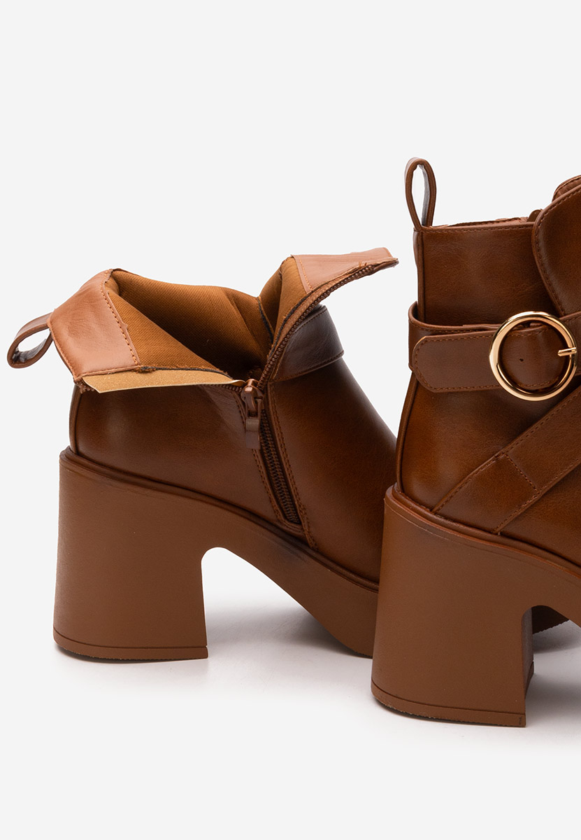 Stivaletti con tacco Maryann camel