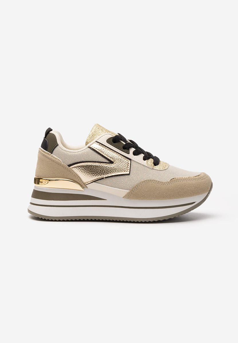 Sneakers con plateau Septima beige