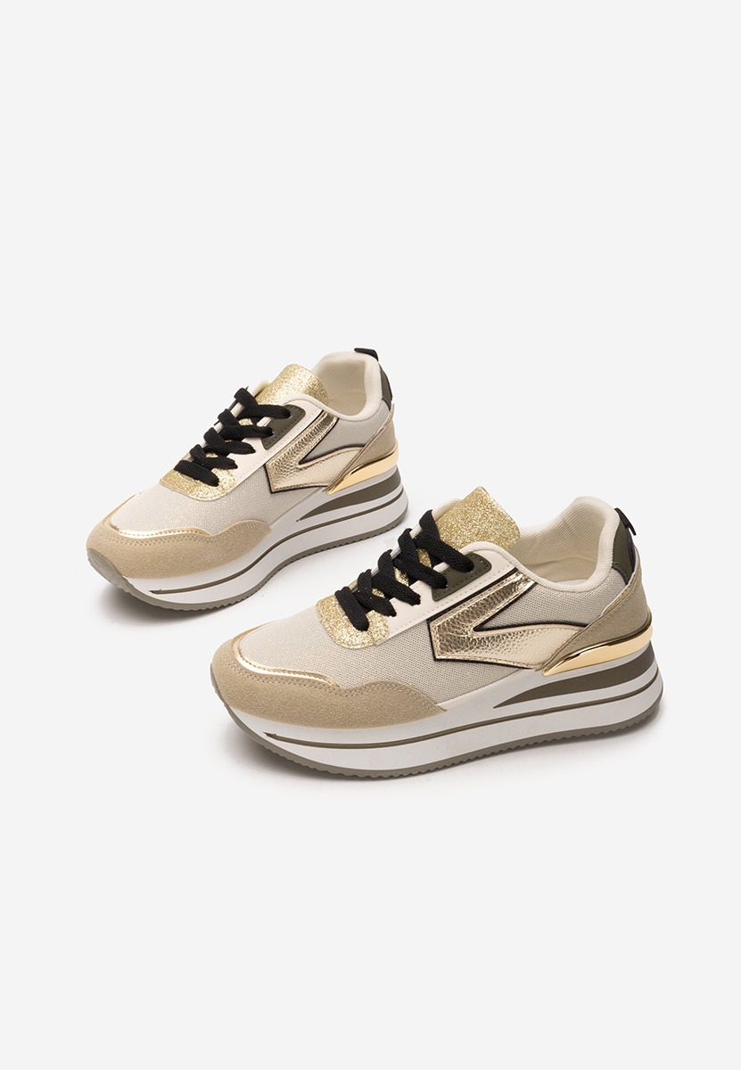 Sneakers con plateau Septima beige