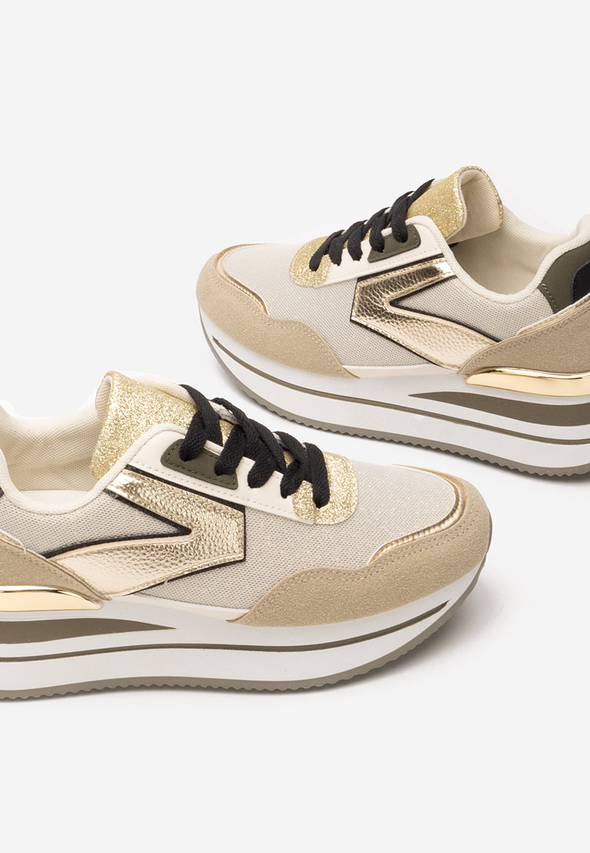 Sneakers con plateau Septima beige