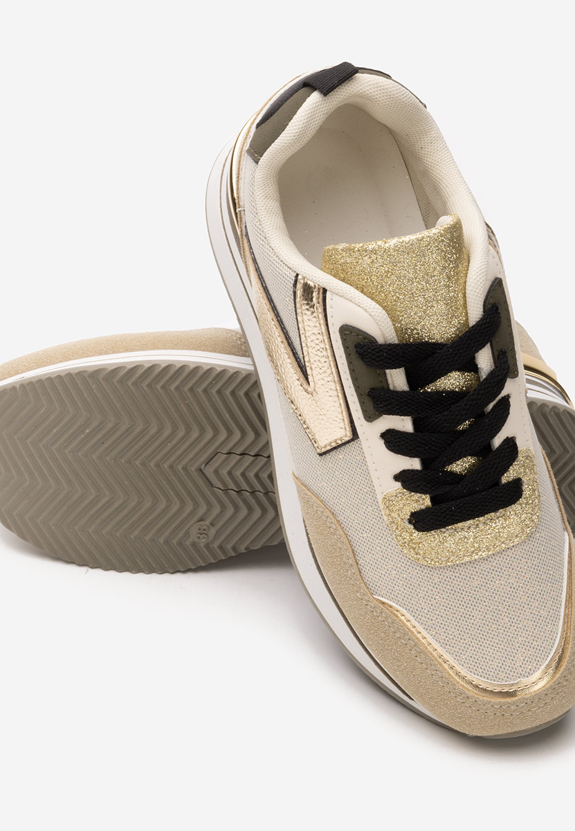 Sneakers con plateau Septima beige