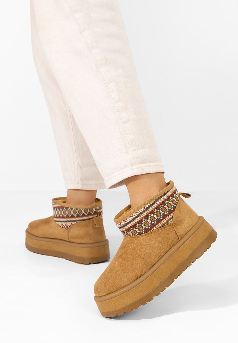 Stivaletti invernali donna Rakelle camel