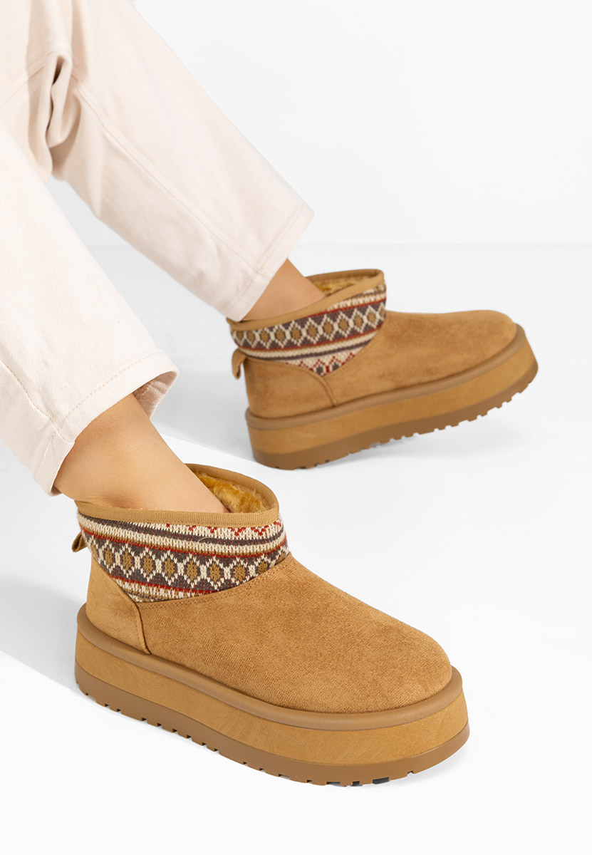 Stivaletti invernali donna Rakelle camel