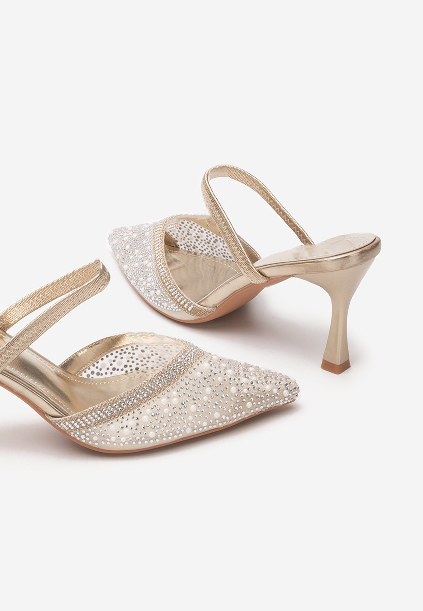 Décolleté tacco a spillo Rosalya oro