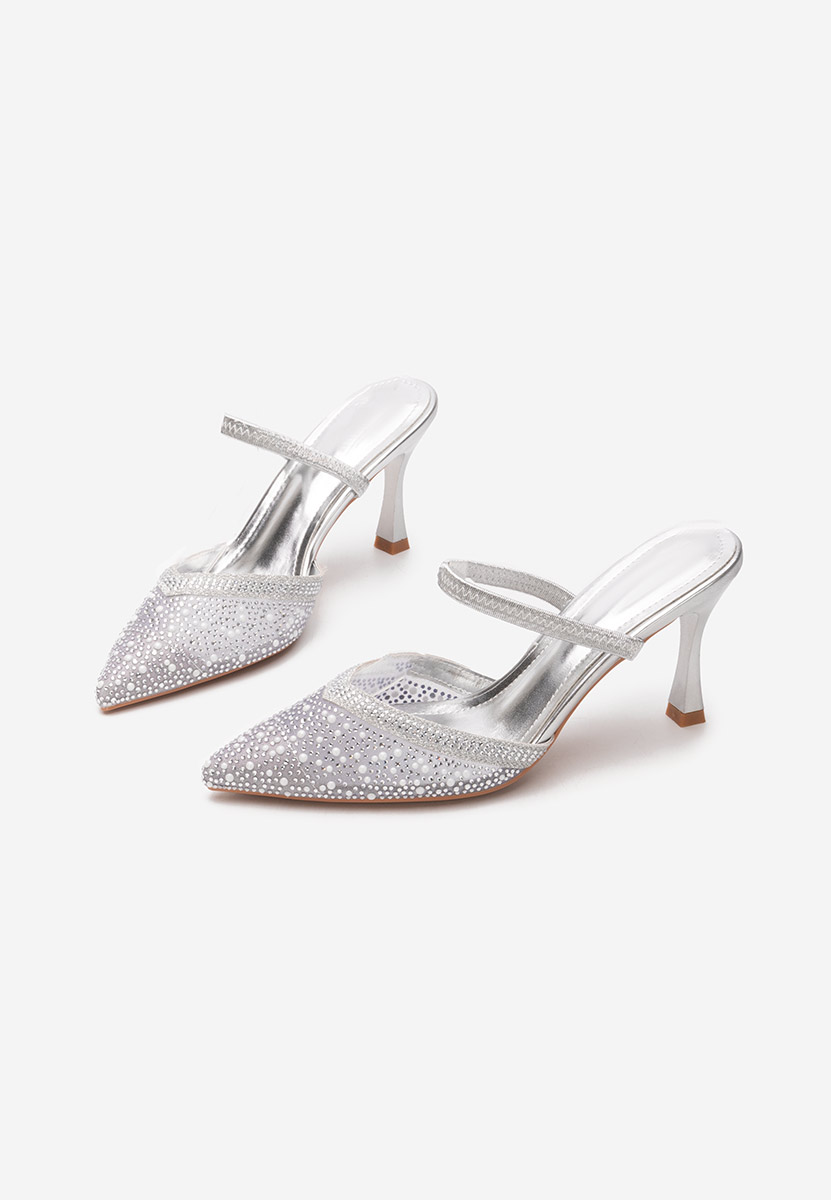 Décolleté tacco a spillo Rosalya argento