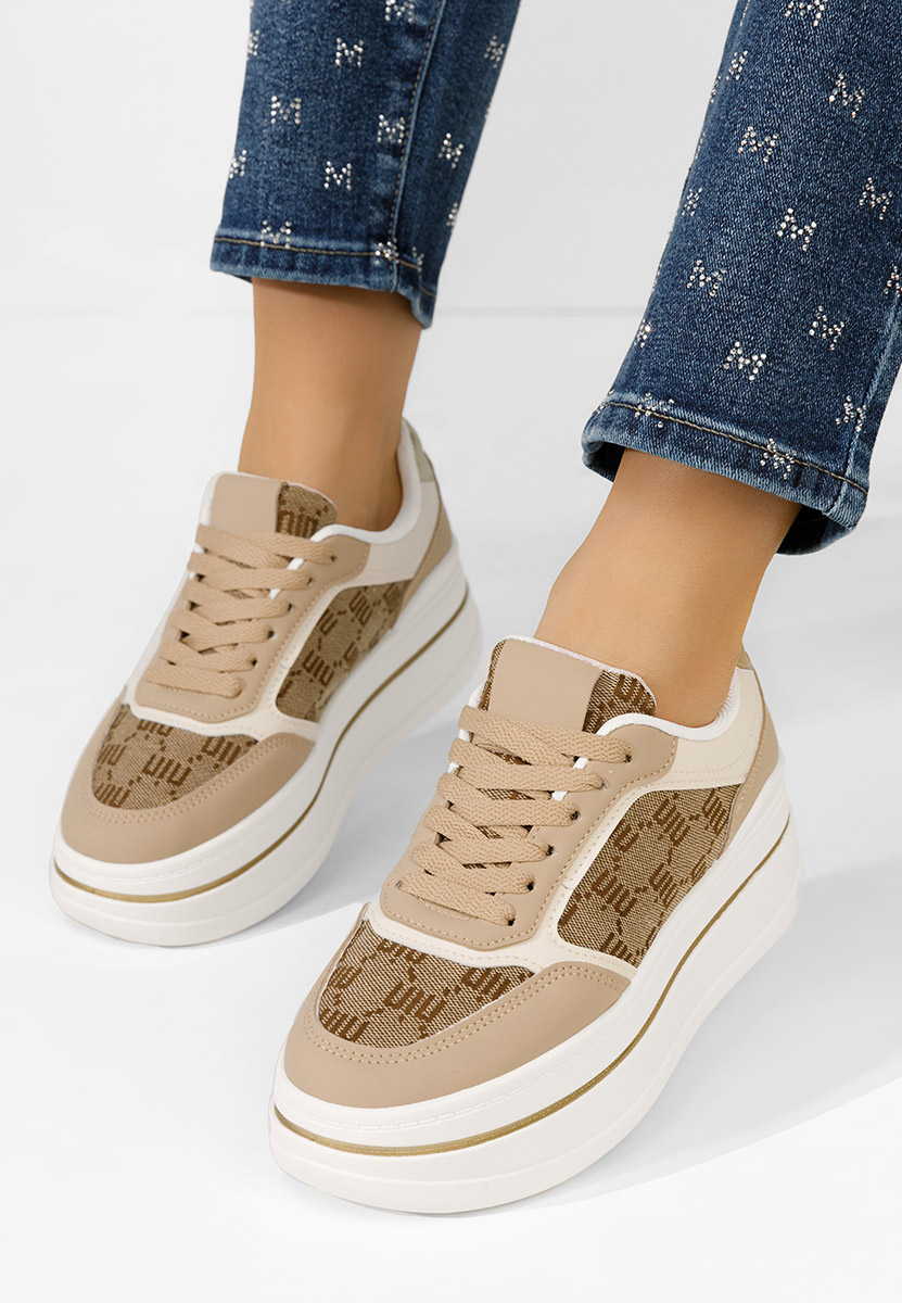 Sneakers con plateau Elouisa marrone