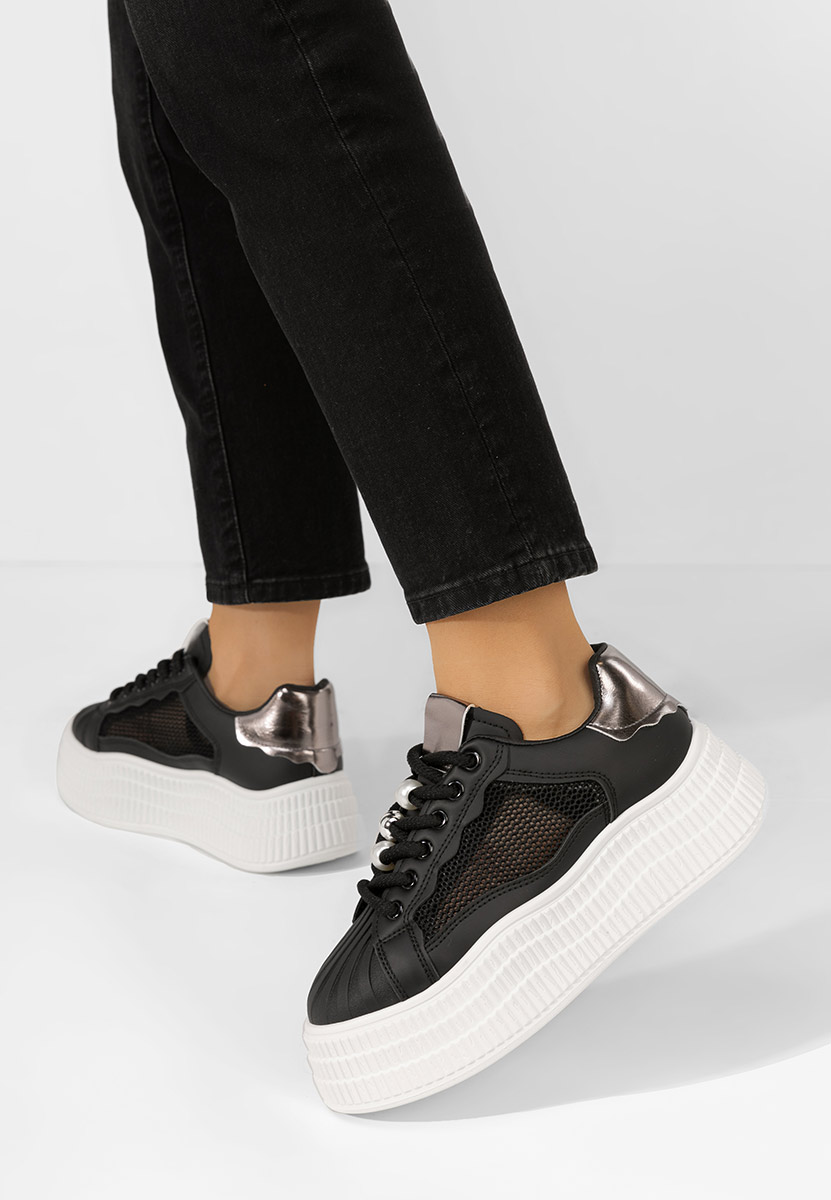 Sneakers con zeppa Particia nero