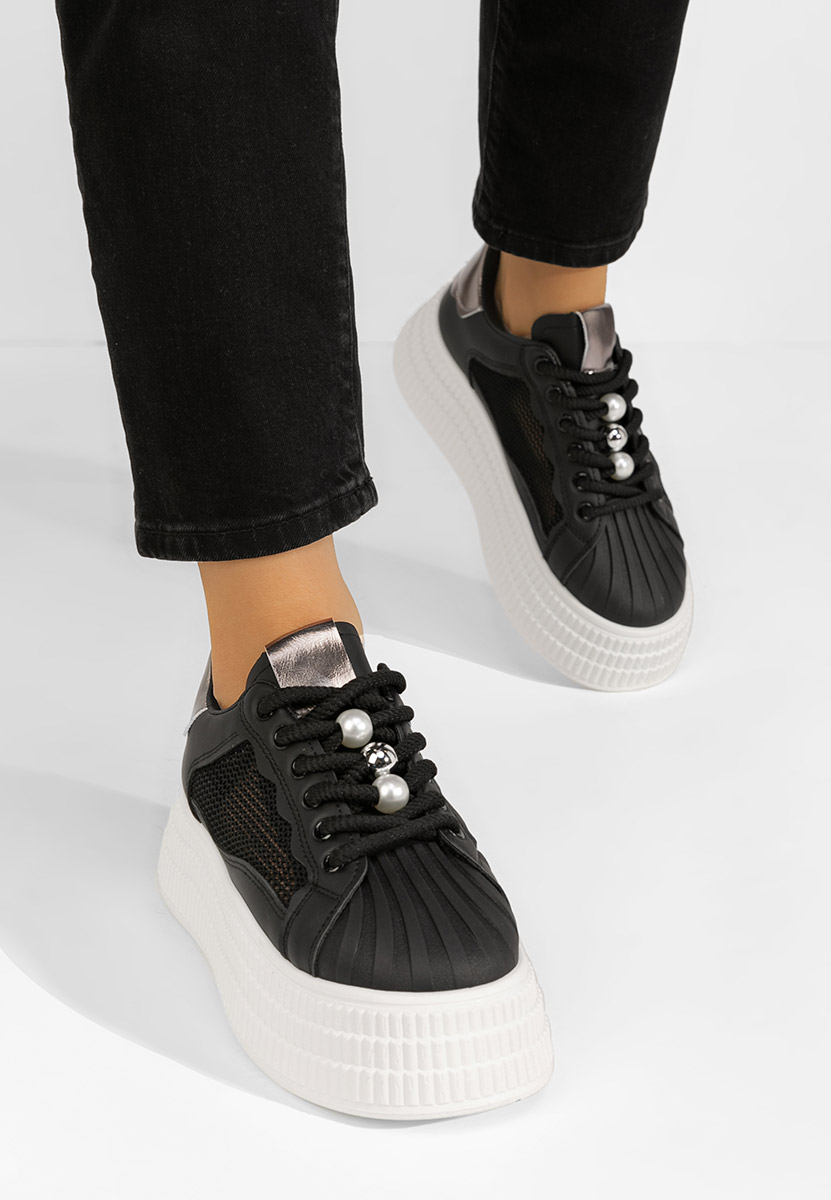 Sneakers con zeppa Particia nero