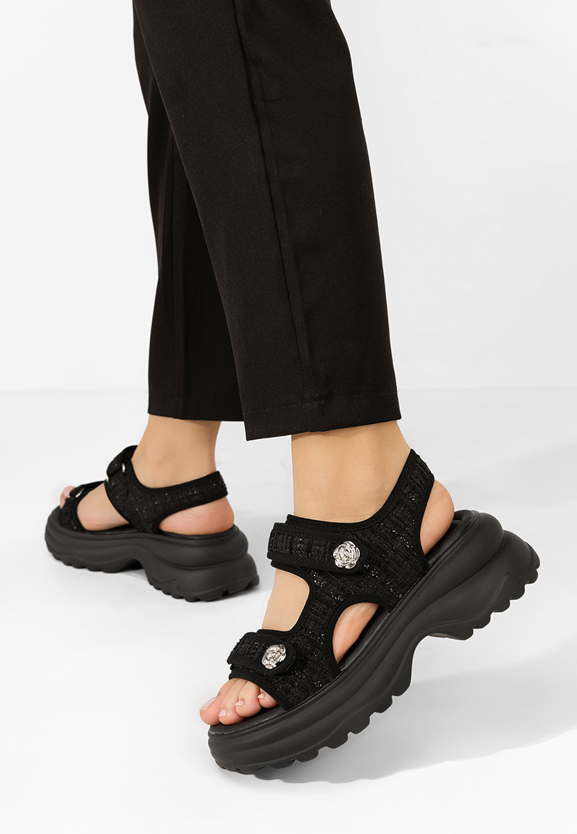 Sandali platform Waneta nero