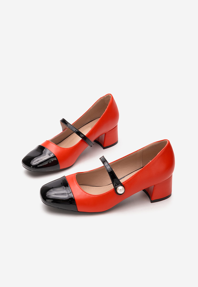 Décolleté tacco largo Blety rosso