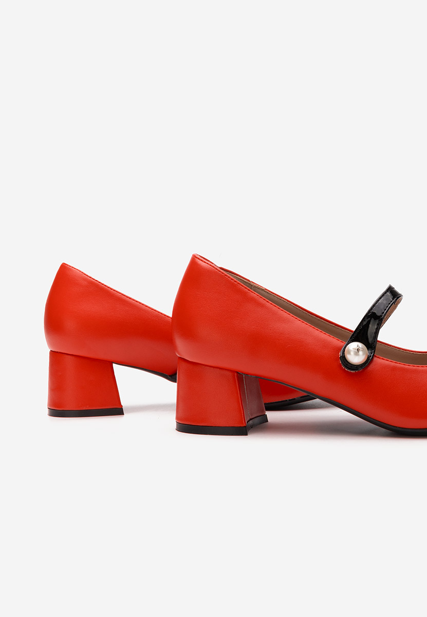 Décolleté tacco largo Blety rosso