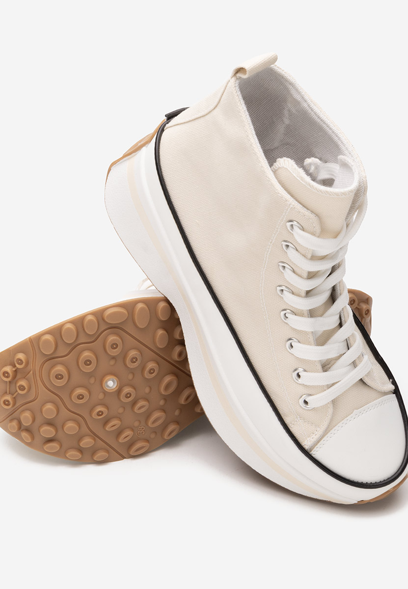 Scarpe da ginnastica con piattaforma Francene beige