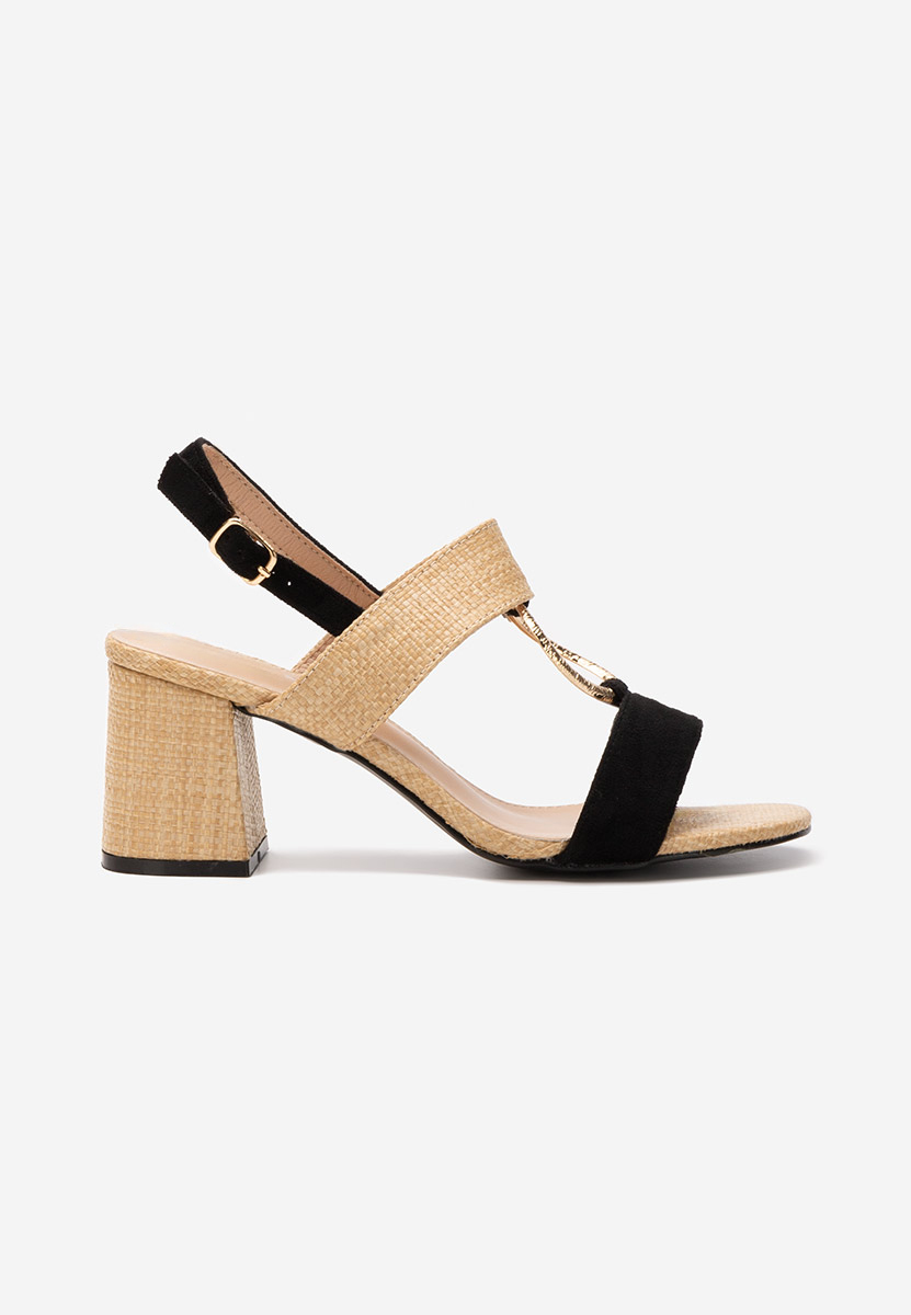 Sandali con tacco largo Annyta beige