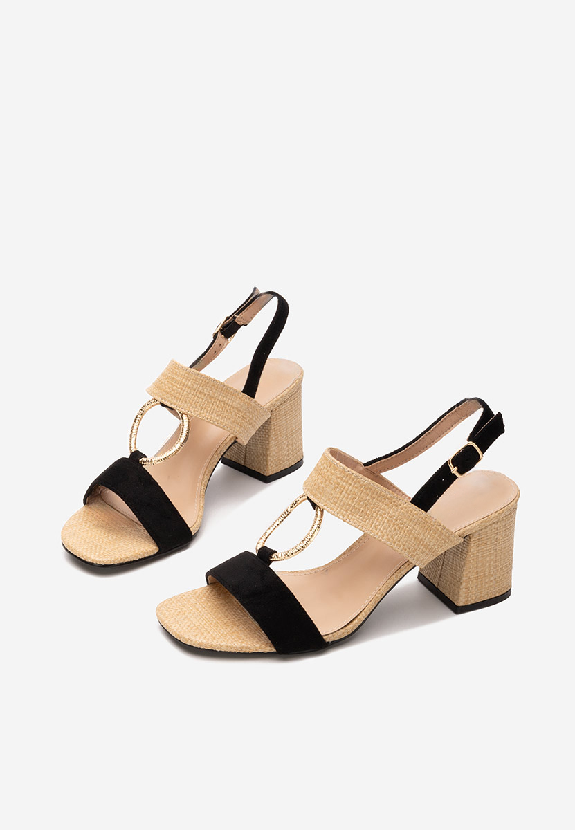 Sandali con tacco largo Annyta beige