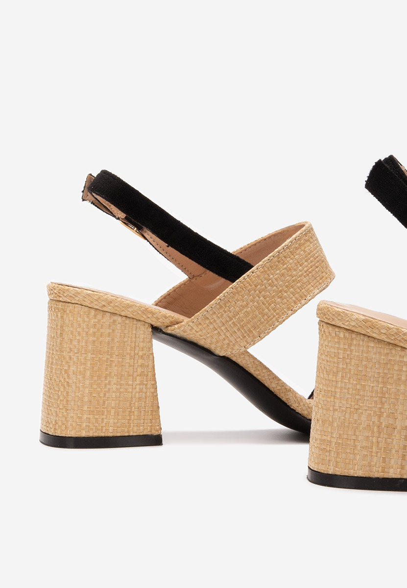 Sandali con tacco largo Annyta beige