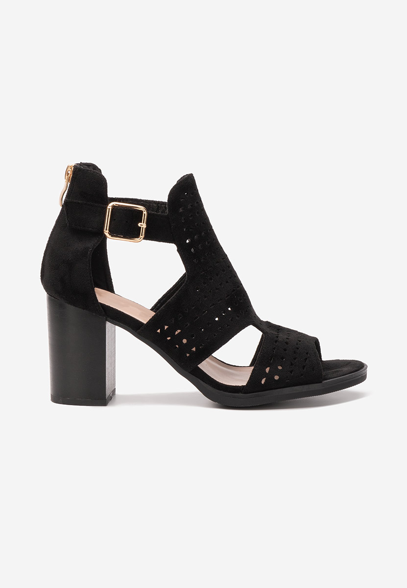 Sandali con tacco largo Trudy nero