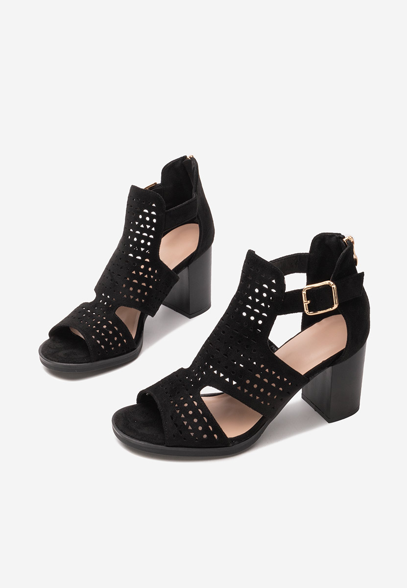 Sandali con tacco largo Trudy nero