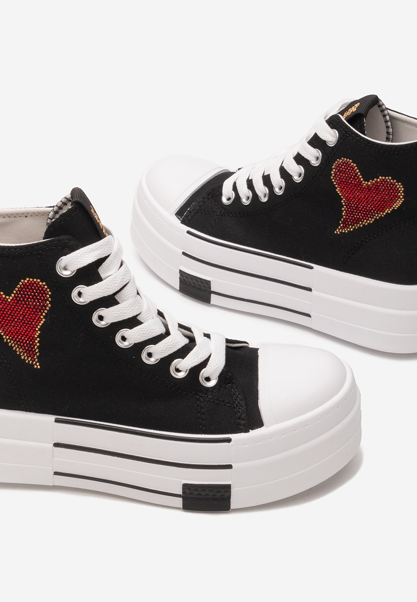 Scarpe da ginnastica con piattaforma Chanela nero