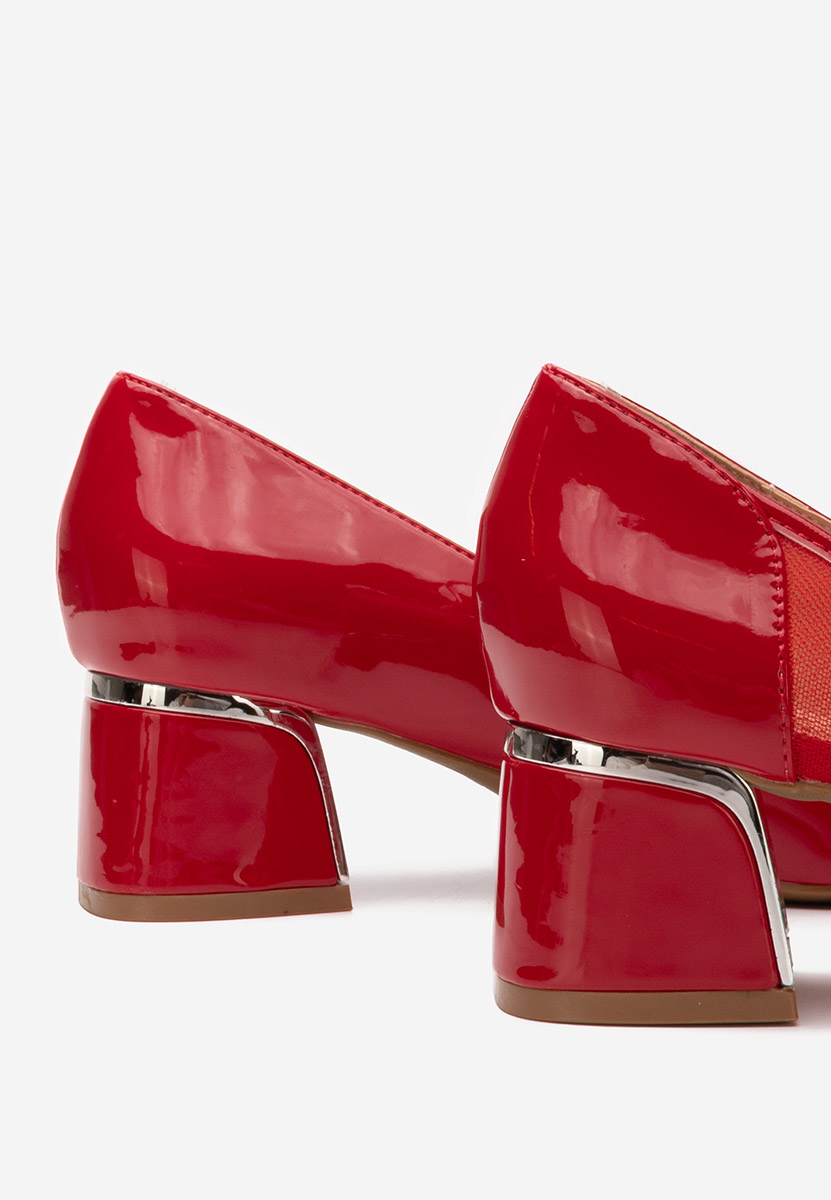 Décolleté tacco largo Lauralee rosso