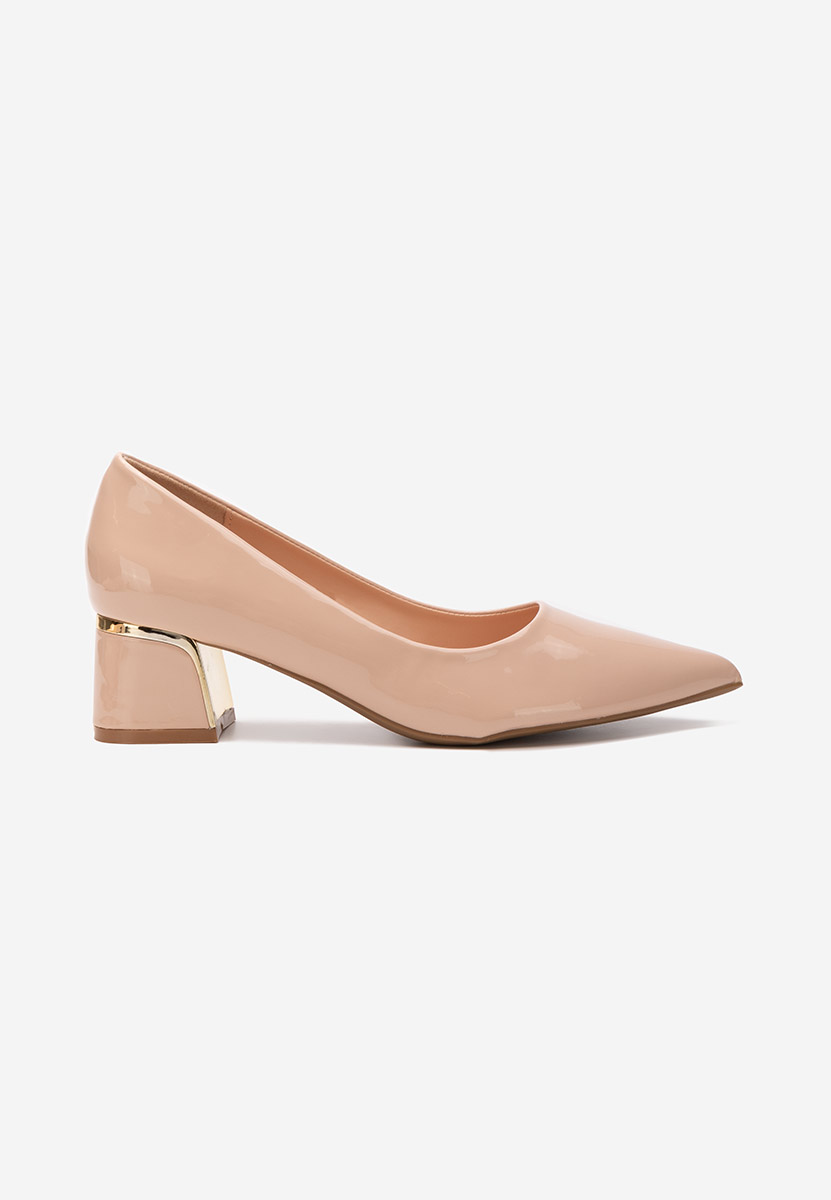 Décolleté tacco largo Debera beige