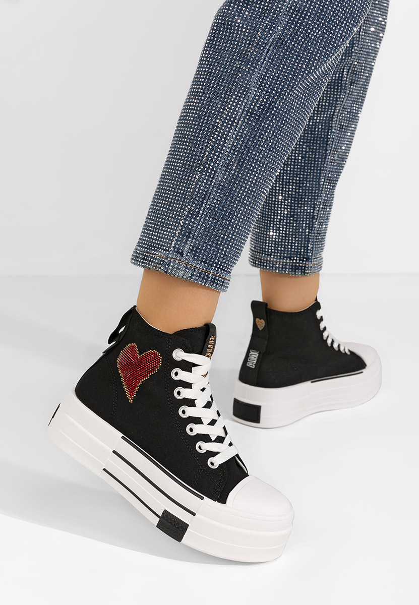 Scarpe da ginnastica con piattaforma Chanela nero