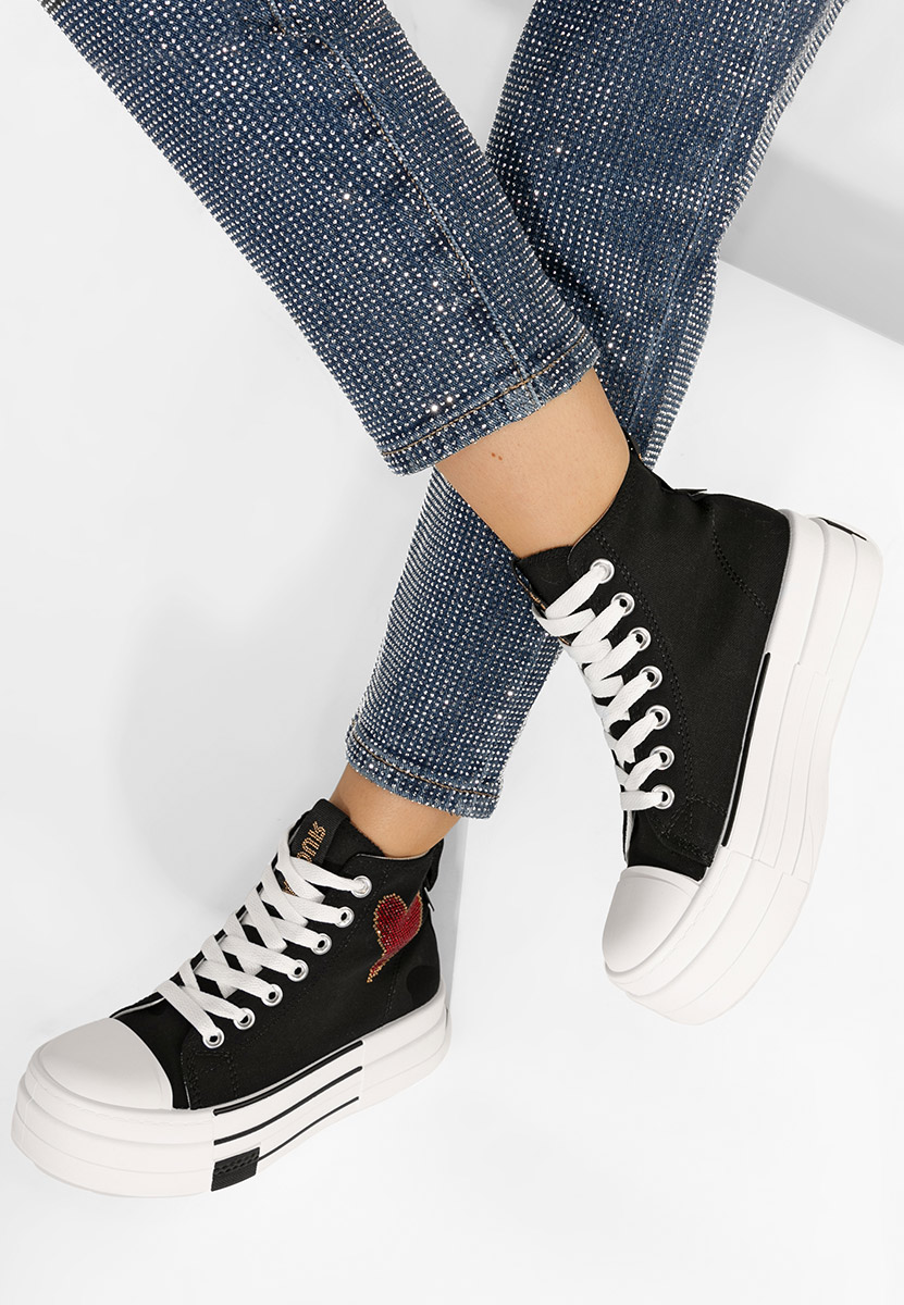 Scarpe da ginnastica con piattaforma Chanela nero