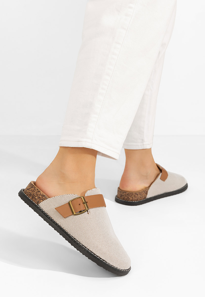 Zoccoli donna Pamela beige