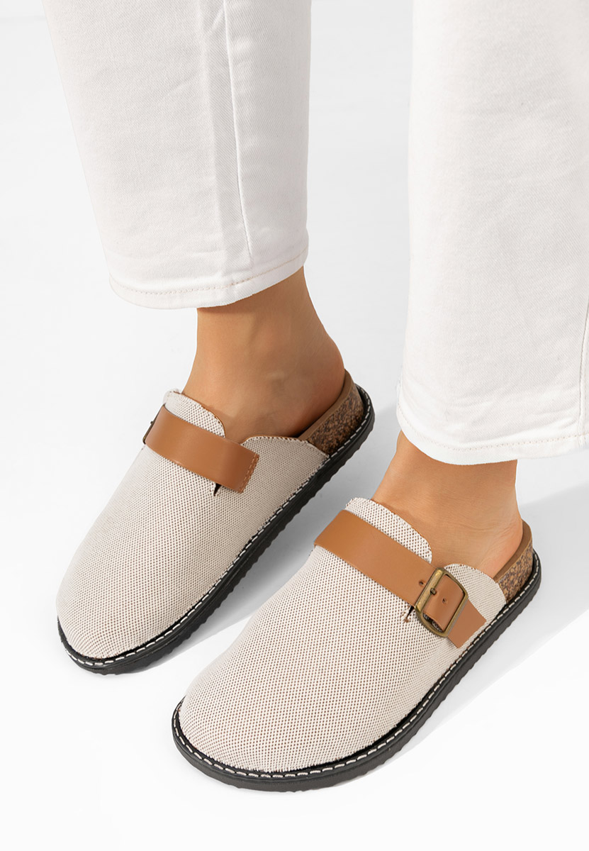 Zoccoli donna Pamela beige