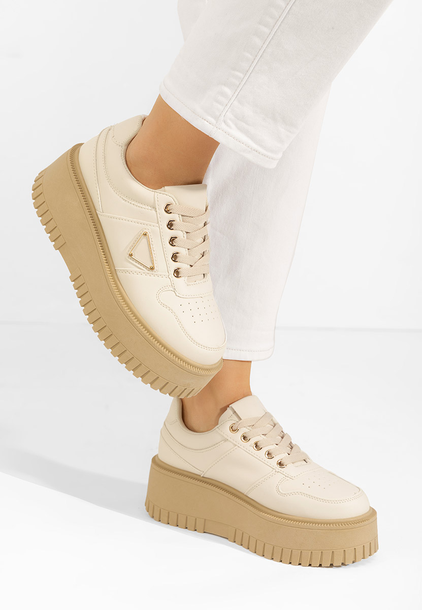 Sneakers con plateau Madaline beige