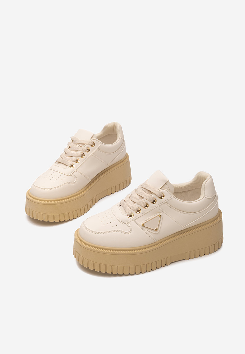 Sneakers con plateau Madaline beige