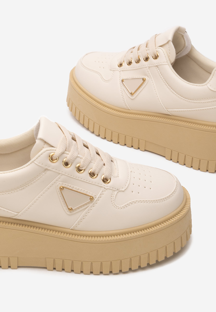 Sneakers con plateau Madaline beige