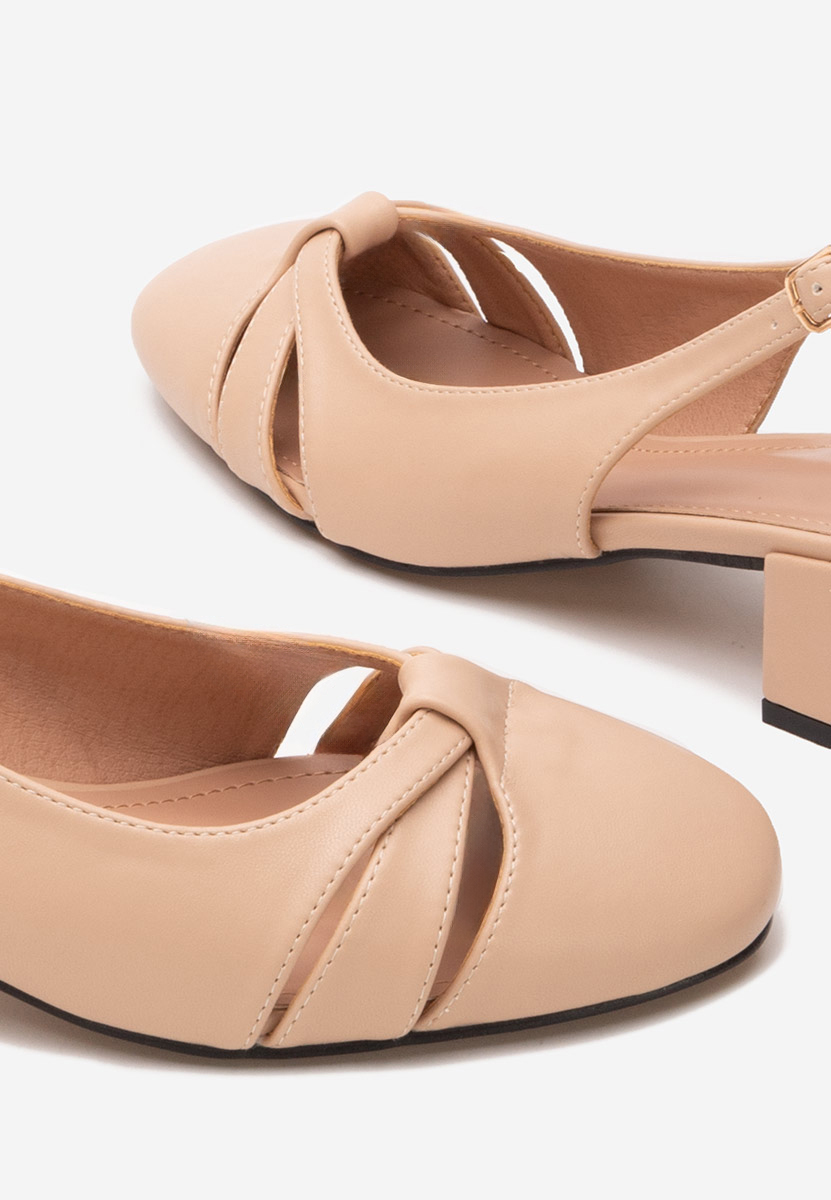 Décolleté tacco largo Lynelle beige