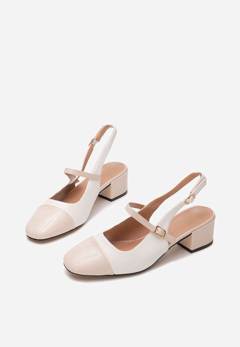 Décolleté tacco largo Dreama bianchi