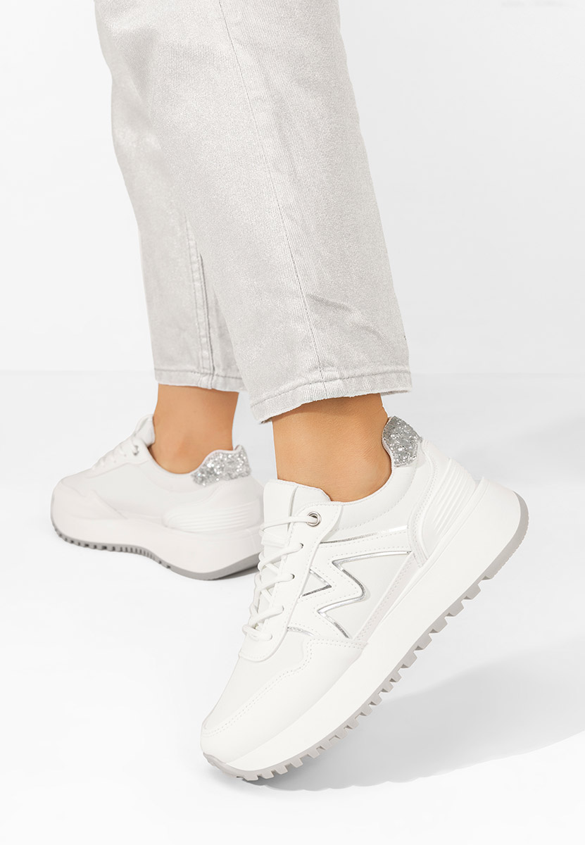 Sneakers con zeppa Ahri bianchi