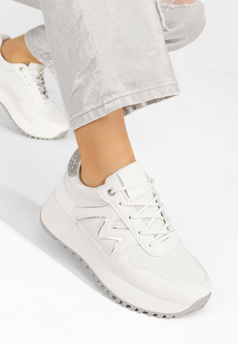 Sneakers con zeppa Ahri bianchi